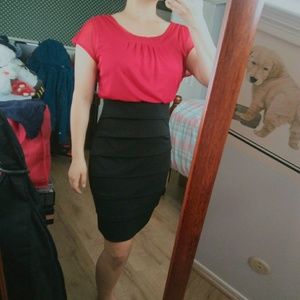 LIKE NEW Red & Black Work Dress